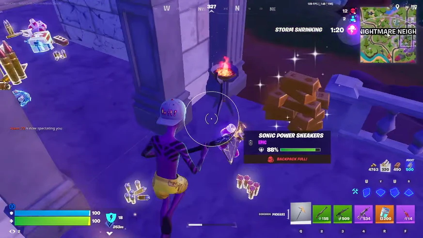 Fortnite external cheat guide — Fortnite cheat gameplay screenshot