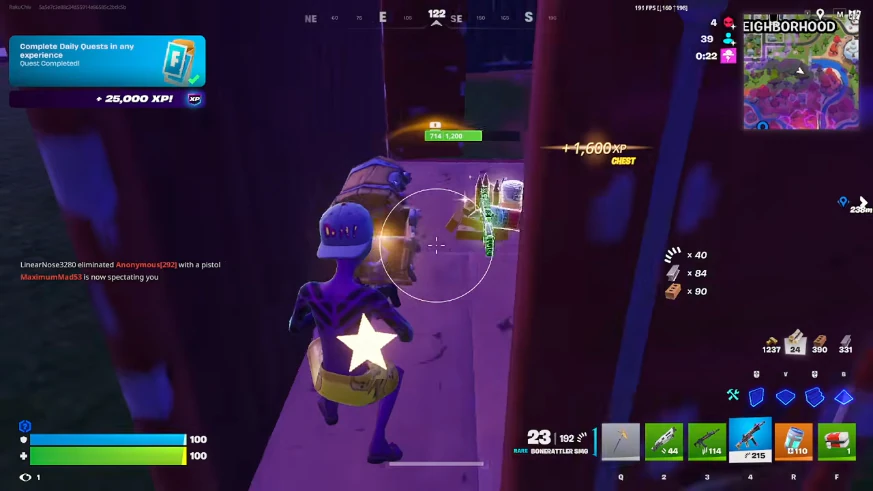 How to practice Fortnite cheats safely — Fortnite cheat gameplay screenshot